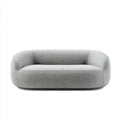 Canapé 2 places gris en polyester forme arrondie 180 x 90 x 75 cm